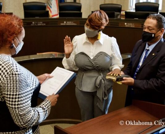 OKC City Council swears in new members and winning incumbents