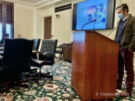 Oklahoma House members listen to several redistricting map presentations