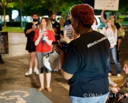 Noise in Nichols Hills — marchers take the rattle of protest to the elites