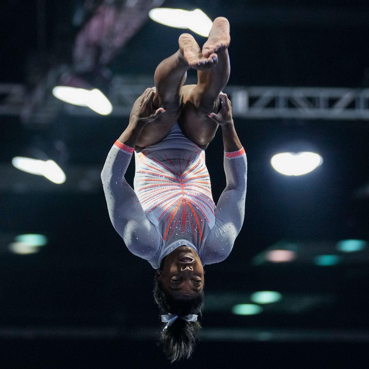 Simone Biles makes history with Yurchenko double pike vault in return