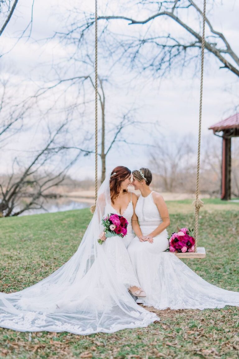 These Brides Look So in Love in Their Rustic Rose Barn Wedding