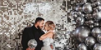 Pop the Bubbly for This Classic Black and White Winter Wedding