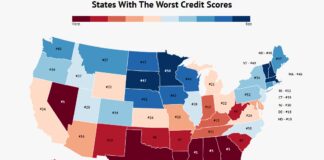 States With The Worst Credit Scores in 2023